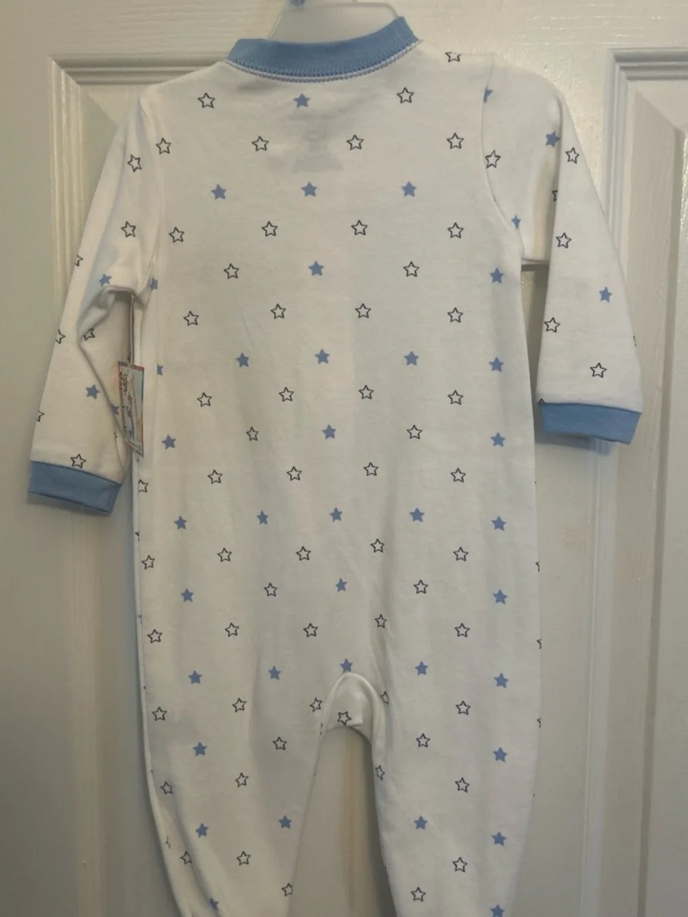 Garanimals  infant boy Blue Star Elephant Zip-Front Baby One-Piece